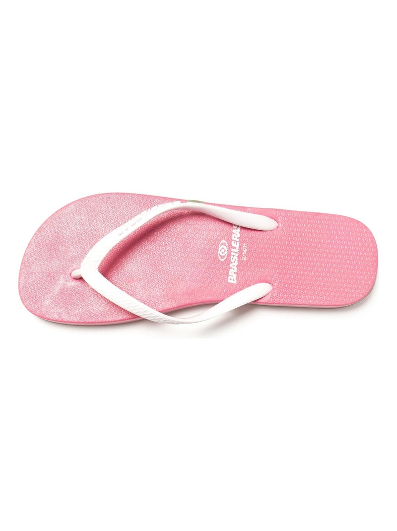 Infradito Brasileras donna suola in gomma antiscivolo Bianco Rosa - Kiabi