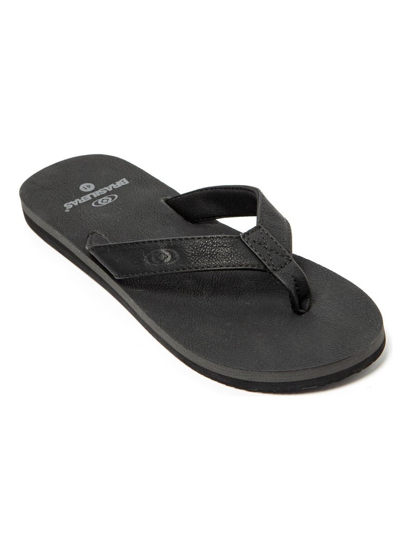 Infradito Brasileras uomo suola in gomma antiscivolo Nero - Kiabi