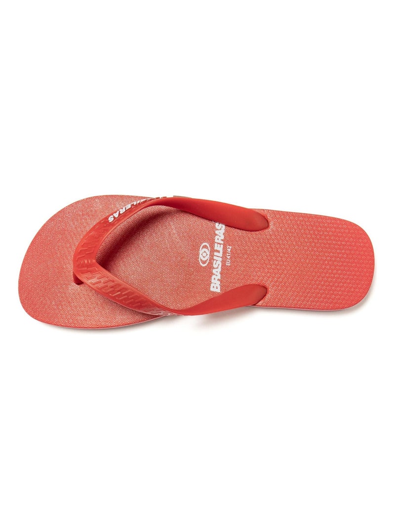 Infradito Brasileras uomo suola in gomma antiscivolo Rosso - Kiabi