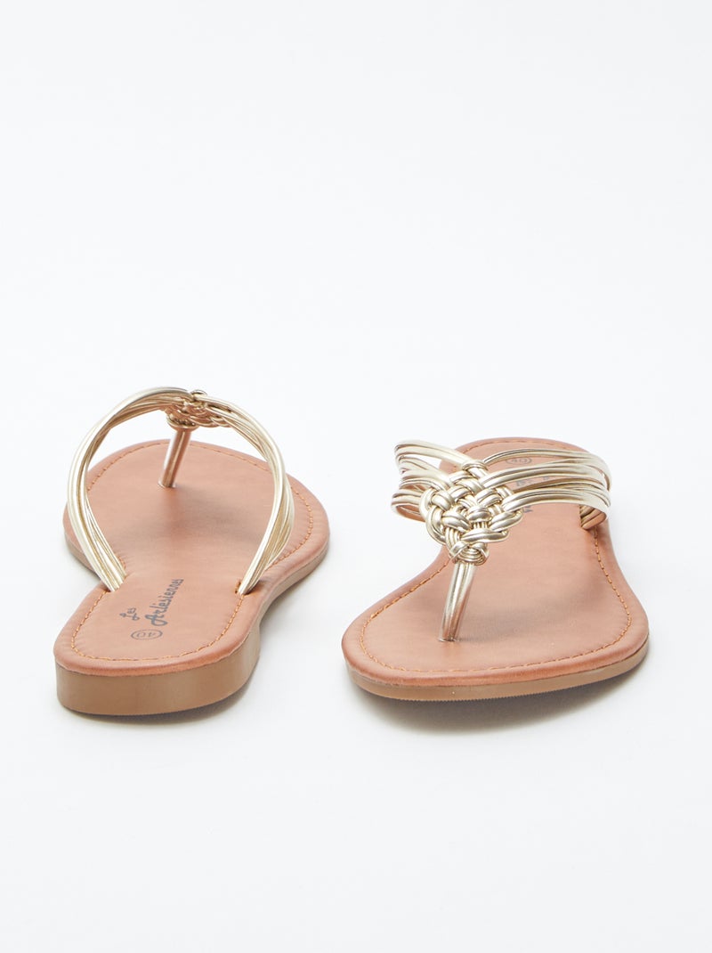 Infradito con cinturini intrecciati BEIGE - Kiabi