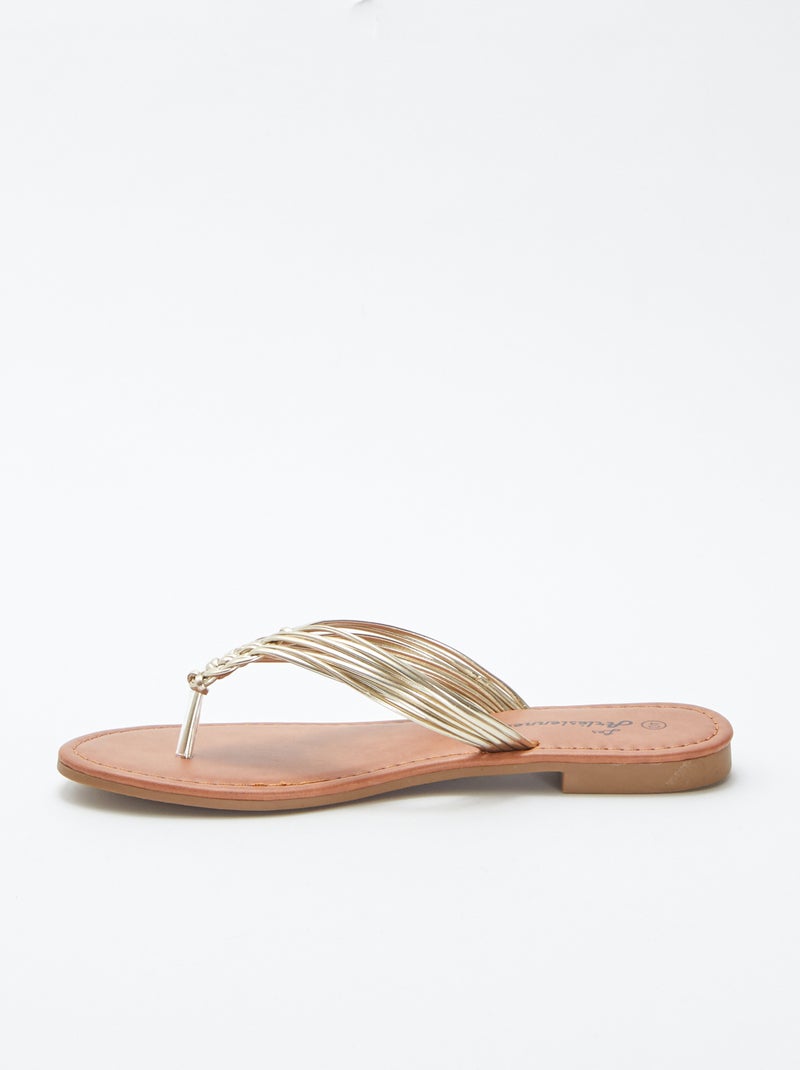 Infradito con cinturini intrecciati BEIGE - Kiabi