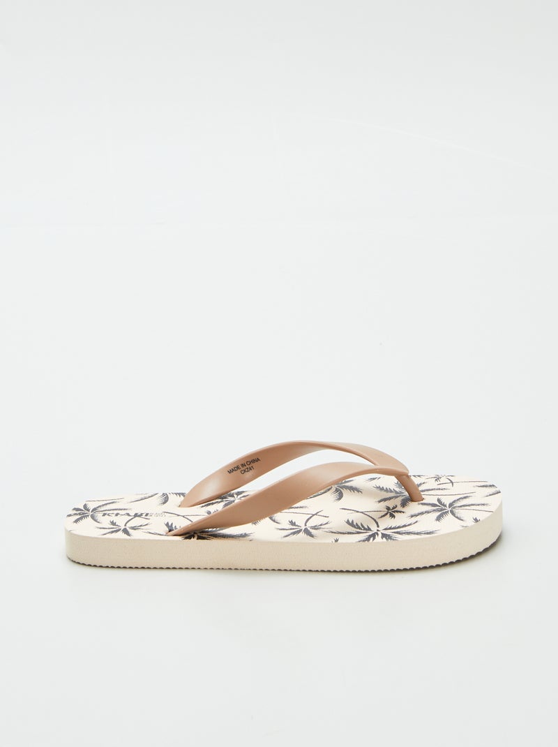 Infradito con motivo BEIGE - Kiabi