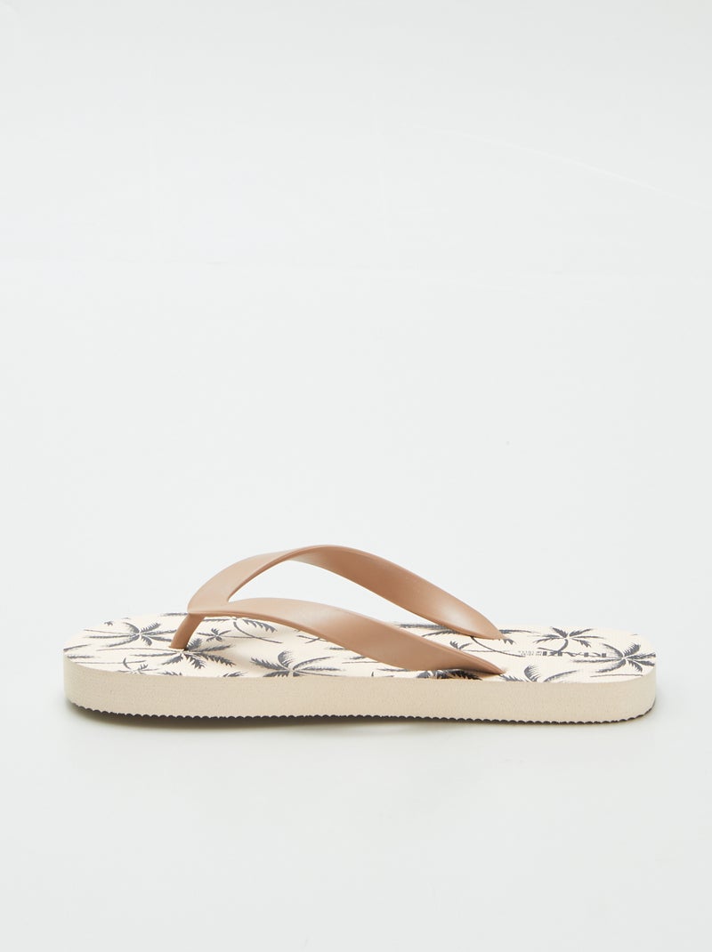 Infradito con motivo BEIGE - Kiabi