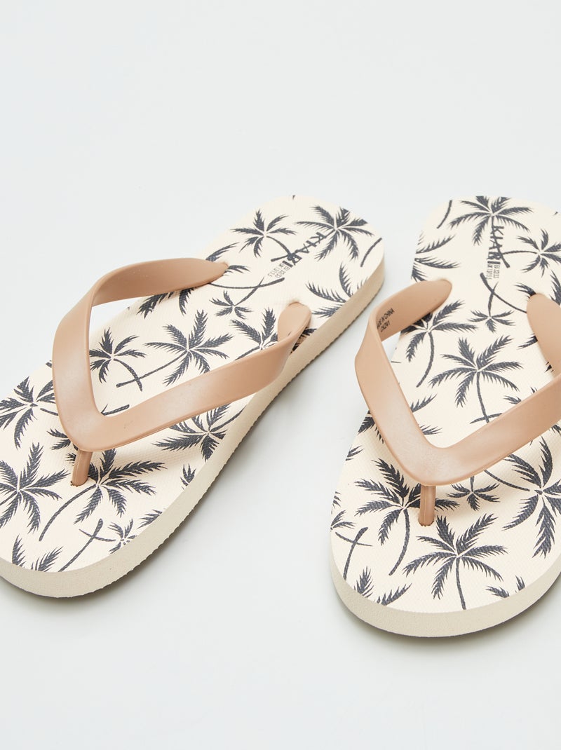 Infradito con motivo BEIGE - Kiabi