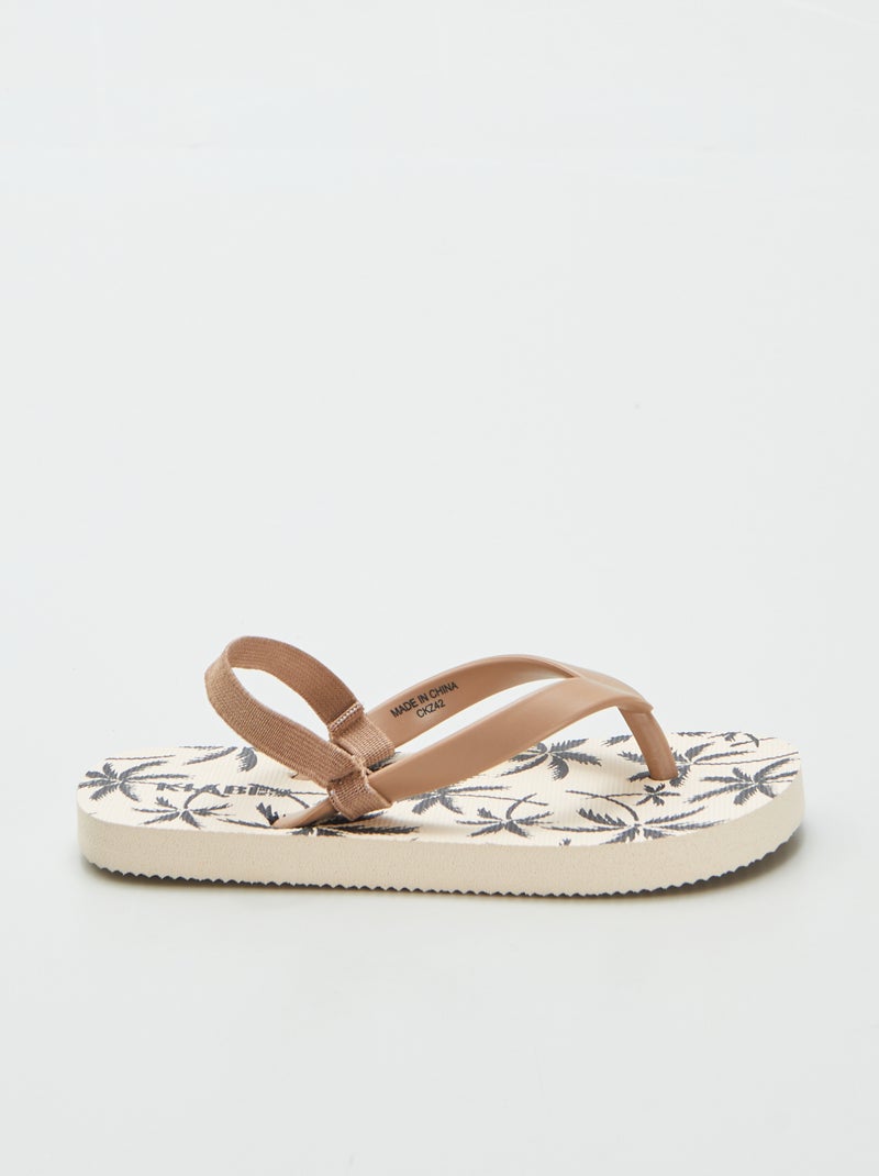 Infradito con motivo BEIGE - Kiabi