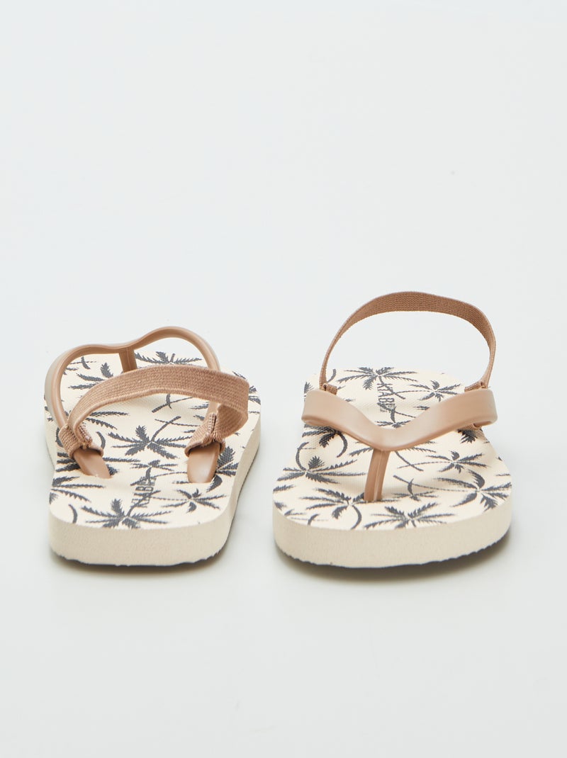 Infradito con motivo BEIGE - Kiabi