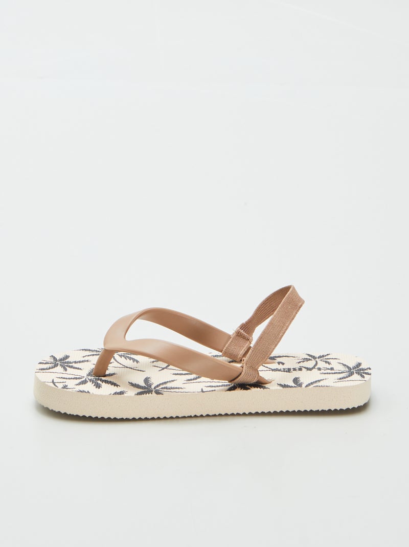 Infradito con motivo BEIGE - Kiabi