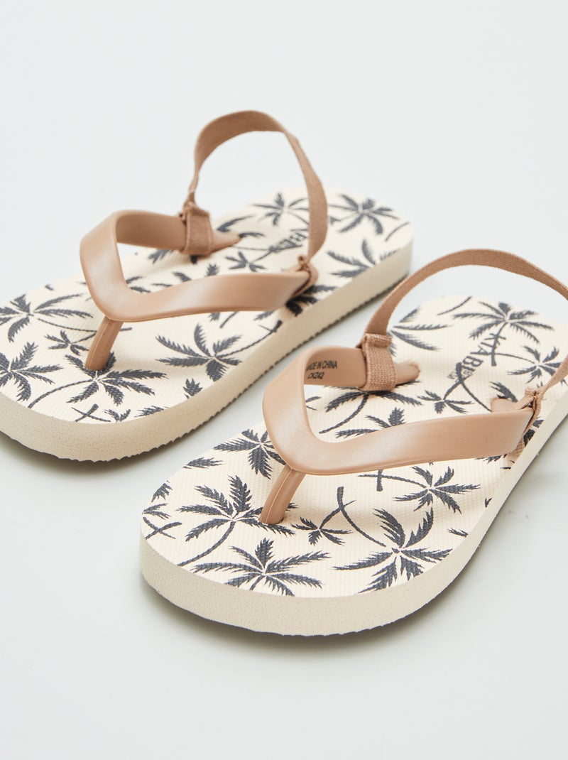 Infradito con motivo BEIGE - Kiabi