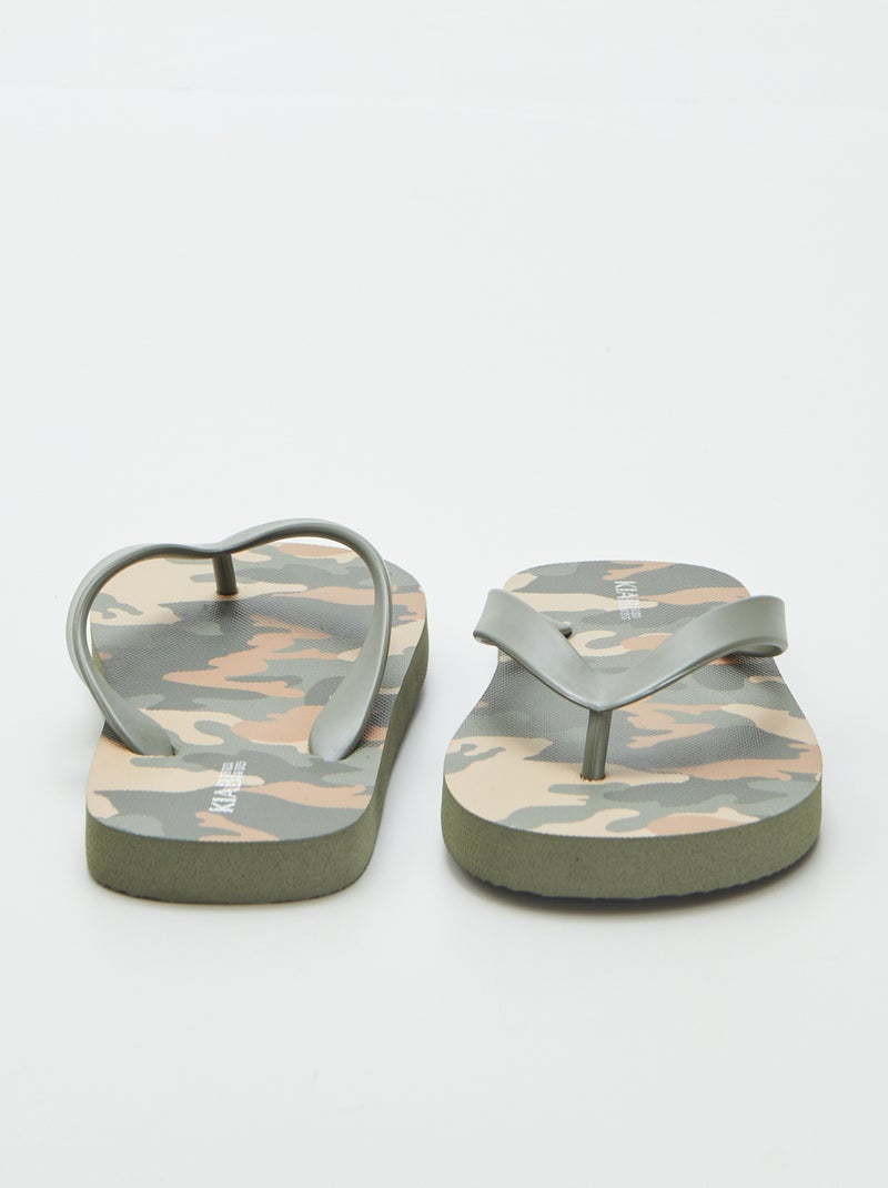 Infradito con motivo KAKI - Kiabi