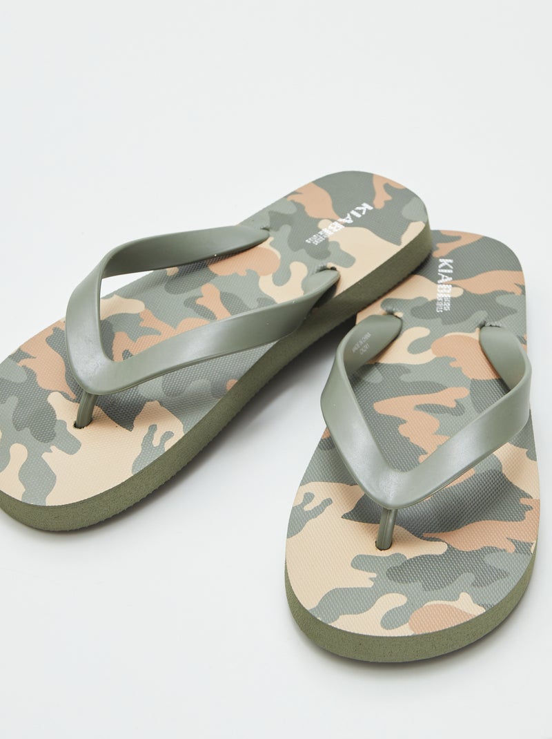 Infradito con motivo KAKI - Kiabi