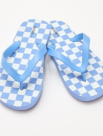 Infradito con stampa a scacchi