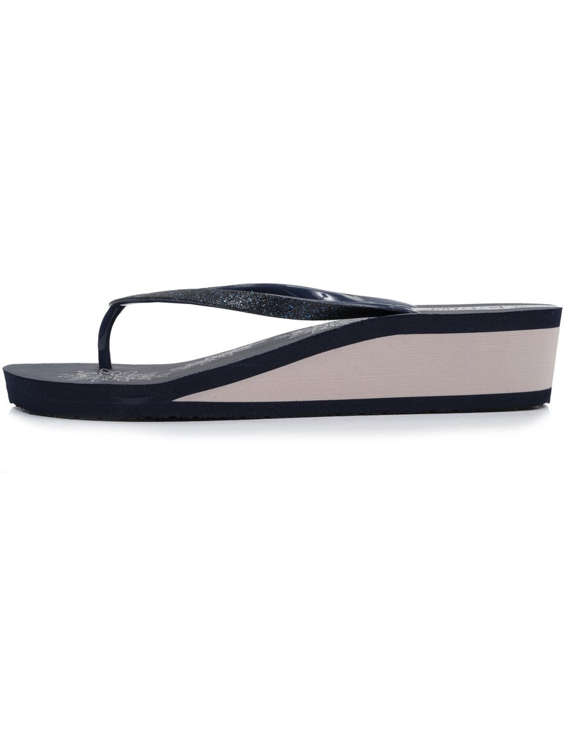 Infradito con un tacco comodo e leggero di 4 cm Blu marino - Kiabi