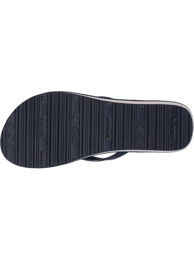 Infradito con un tacco comodo e leggero di 4 cm Blu marino - Kiabi