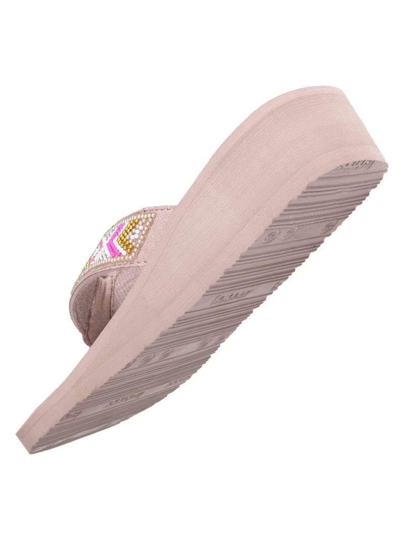 Infradito con un tacco comodo e leggero di 4 cm  Isotoner Tortora - Kiabi