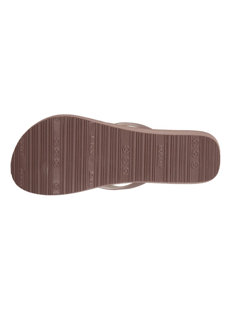 Infradito con un tacco comodo e leggero di 4 cm  Isotoner Tortora - Kiabi