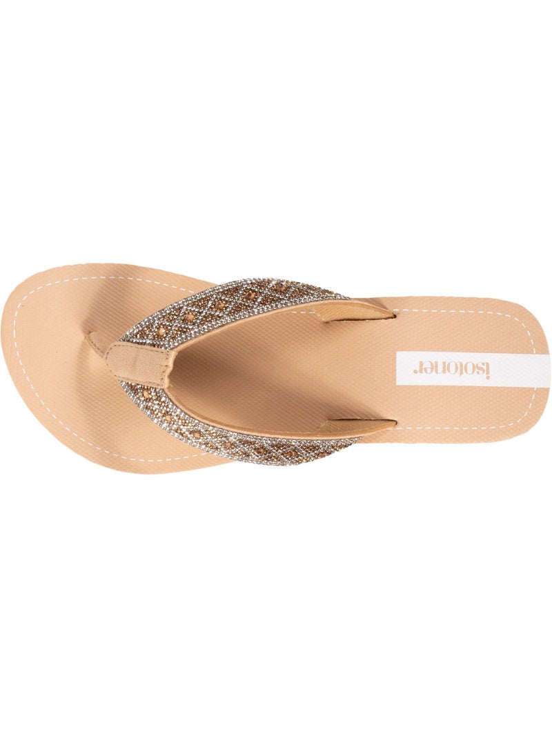 Infradito con un tacco ultraconfortevole di 4 cm isotoner Beige - Kiabi