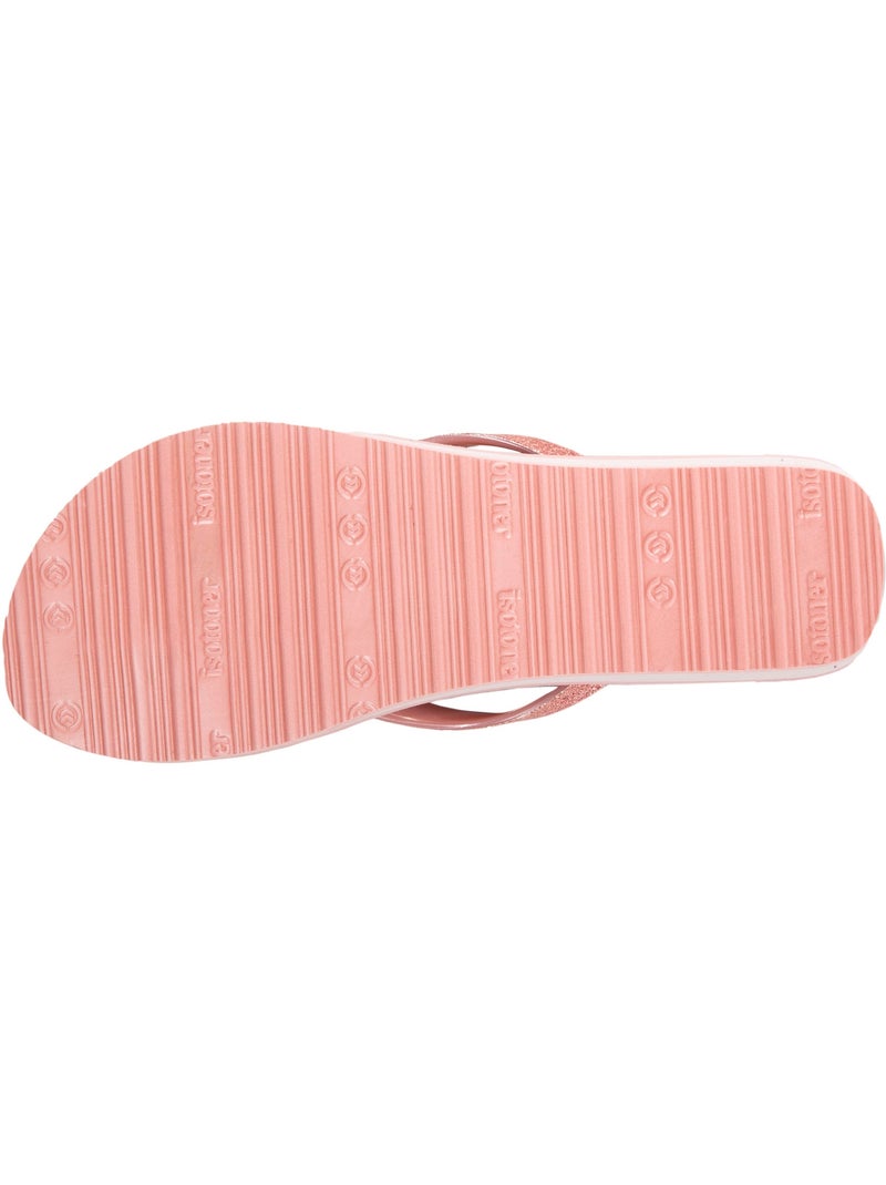Infradito con un tacco ultraconfortevole di 4 cm isotoner Rosa - Kiabi