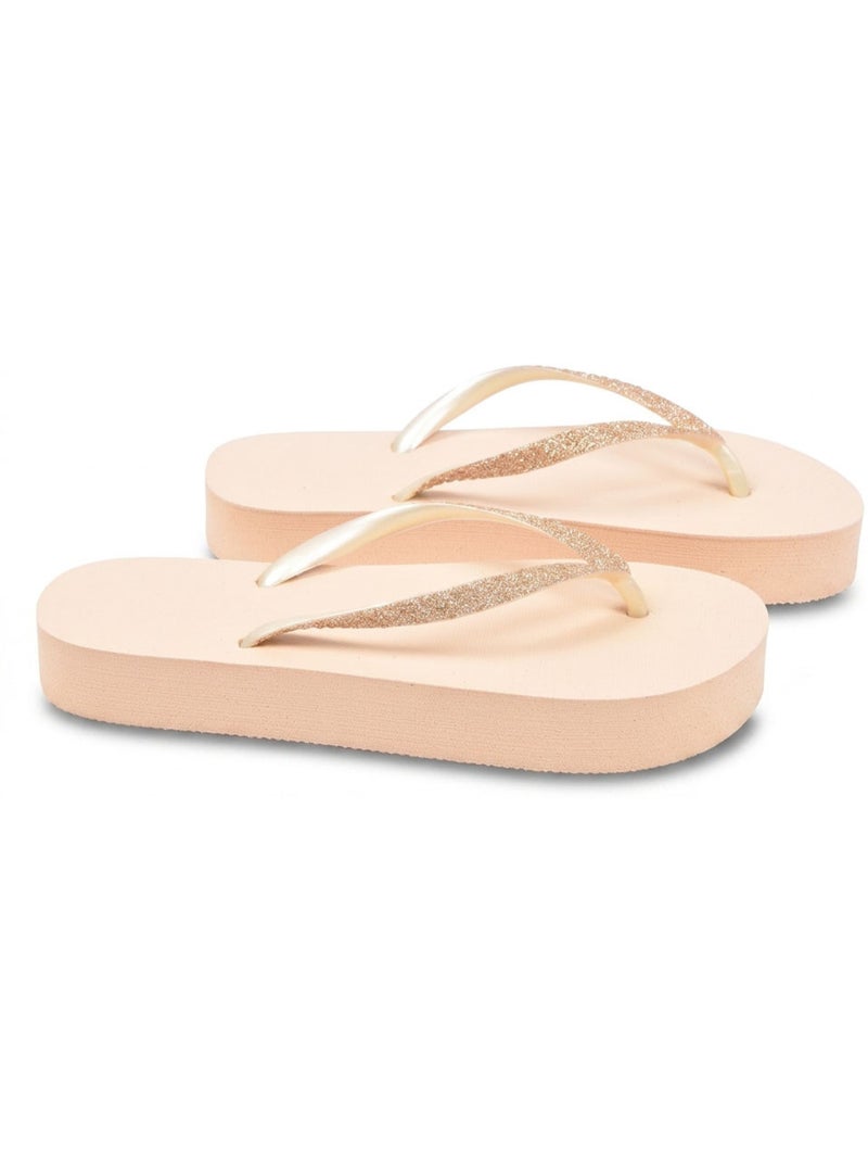 Infradito con Zeppa Glitter 3 Colori OZABI Beige - Kiabi