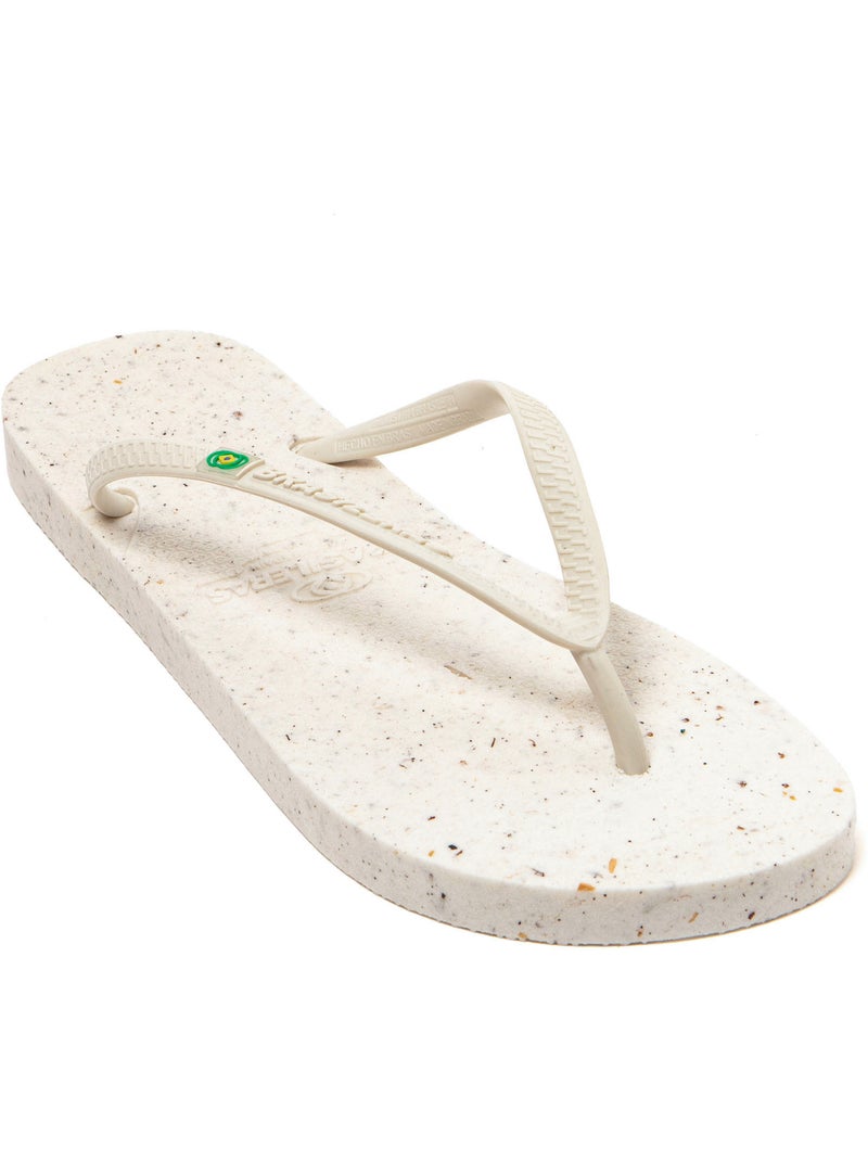 Infradito da spiaggia donna Brasileras con suola riciclata Bianco - Kiabi