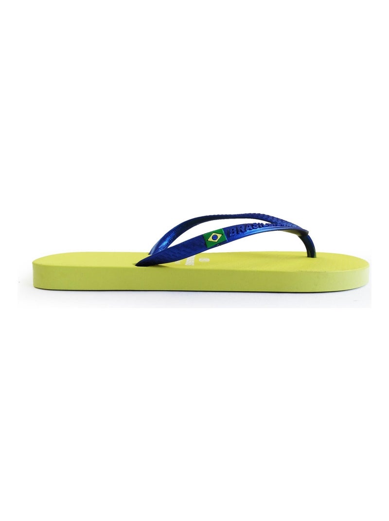 Infradito donna Brasileras suola in gomma Bianco Giallo Blu - Kiabi