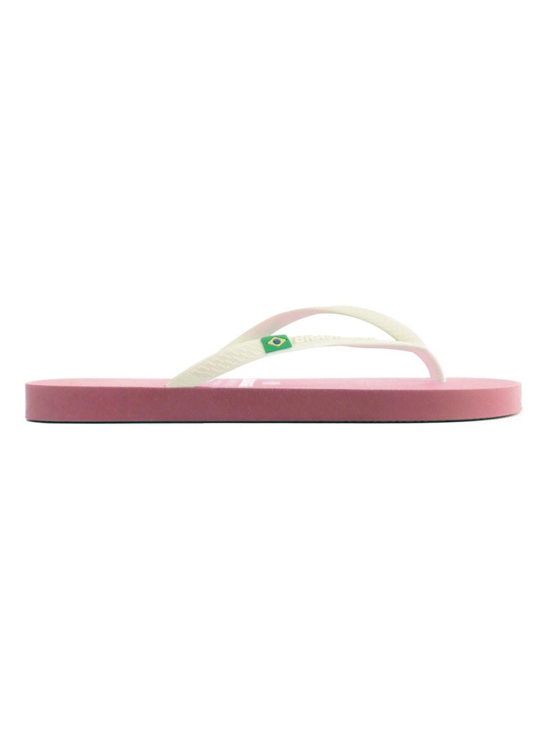 Infradito donna Brasileras suola in gomma Bianco Rosa Bianco - Kiabi