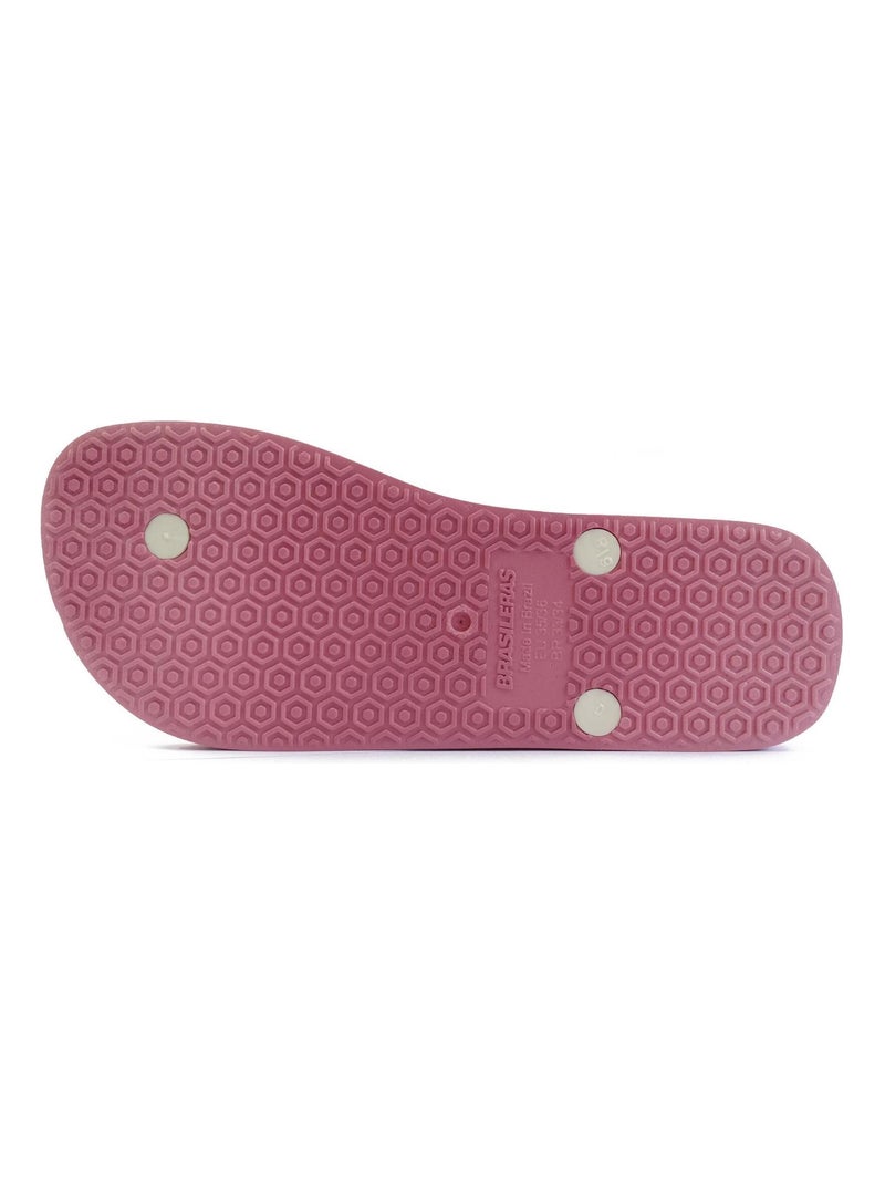 Infradito donna Brasileras suola in gomma Bianco Rosa Bianco - Kiabi