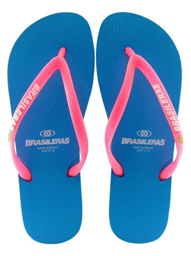 Infradito donna Brasileras suola in gomma Blu chiaro - Kiabi