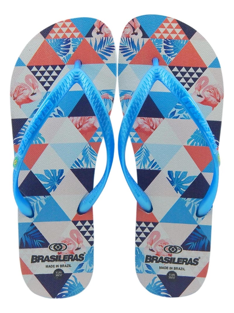 Infradito donna Brasileras suola in gomma Blu chiaro - Kiabi