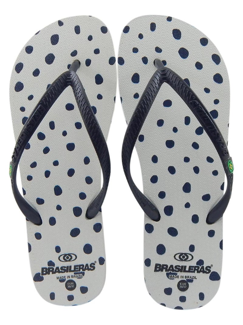 Infradito donna Brasileras suola in gomma Nero Bianco - Kiabi