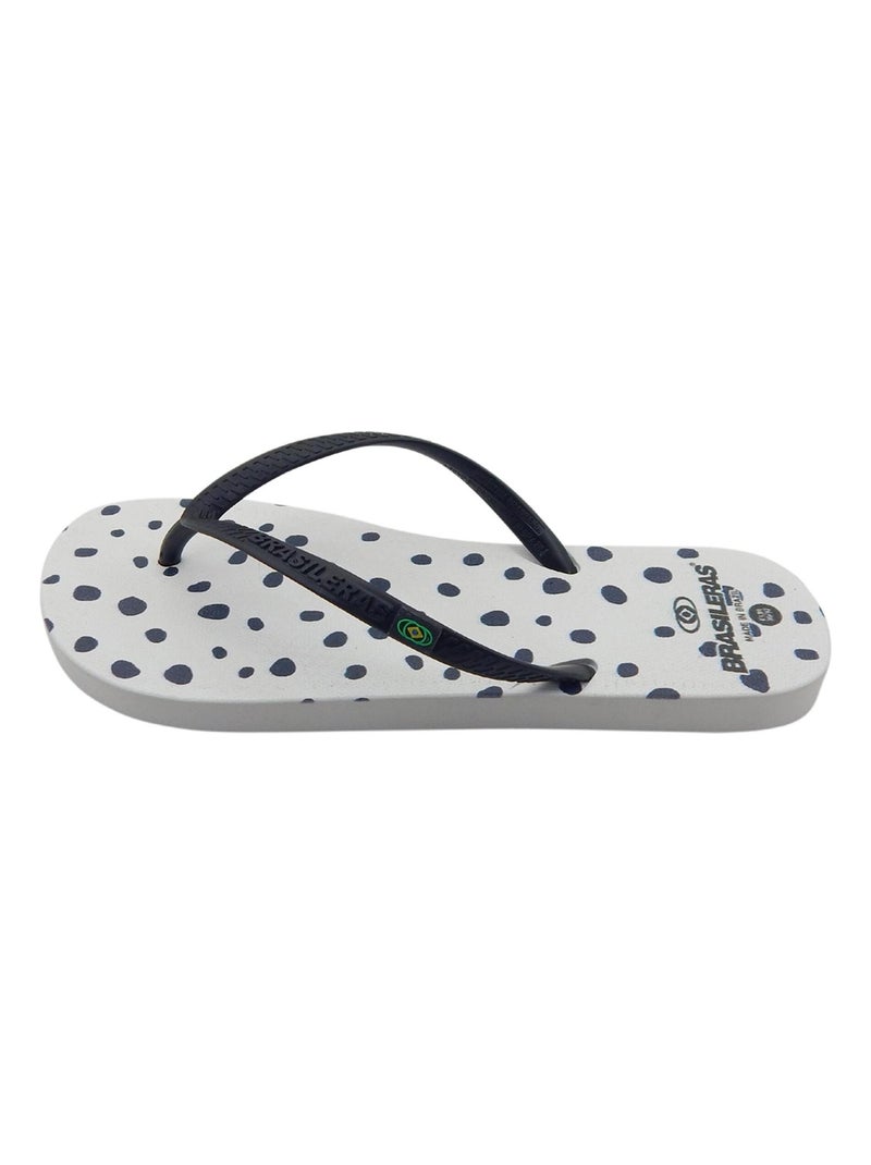 Infradito donna Brasileras suola in gomma Nero Bianco - Kiabi