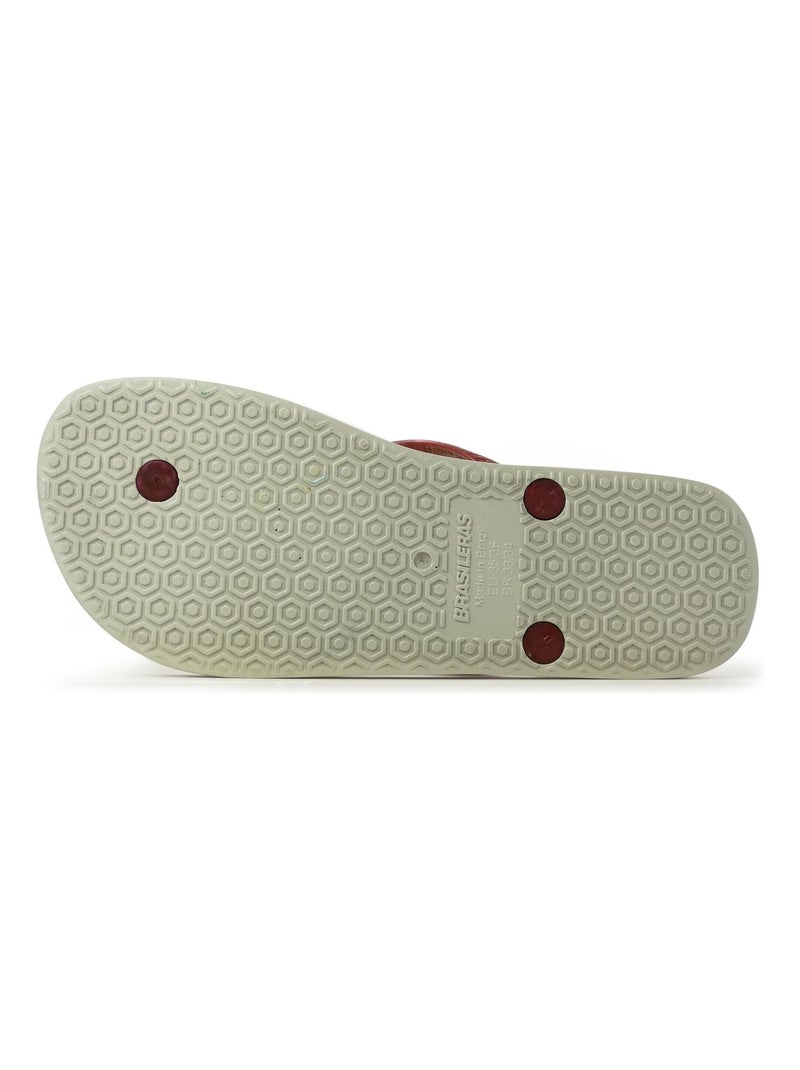 Infradito donna Brasileras suola in gomma Rosso - Kiabi
