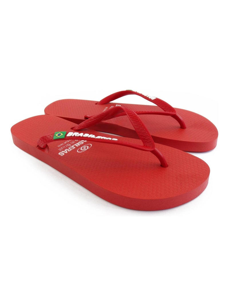 Infradito donna Brasileras suola in gomma Rosso - Kiabi