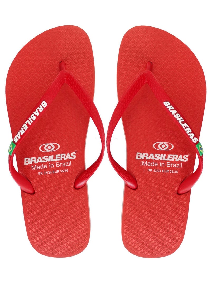 Infradito donna Brasileras suola in gomma Rosso - Kiabi