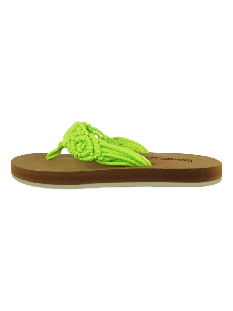 Infradito donna Brasileras suola in gomma Verde fluo - Kiabi