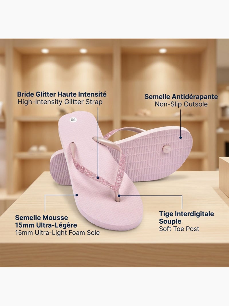 Infradito Glitter Interdigitale 7 Colori OZABI Rosa - Kiabi