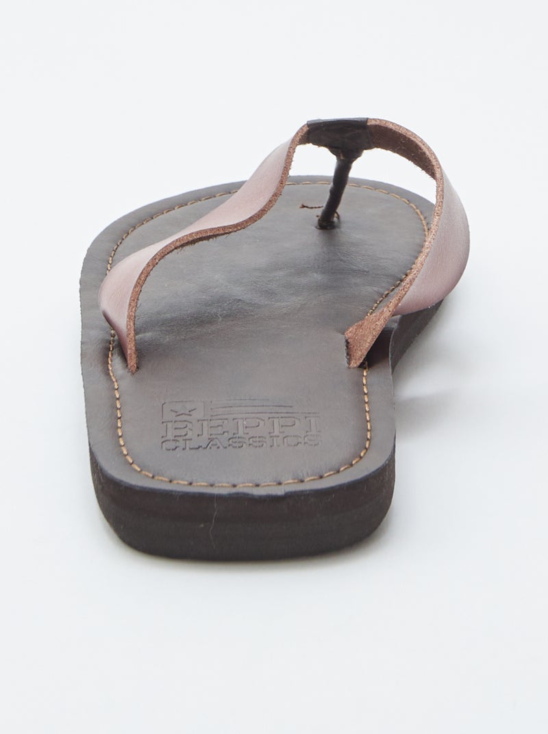 Infradito in similpelle MARRONE - Kiabi