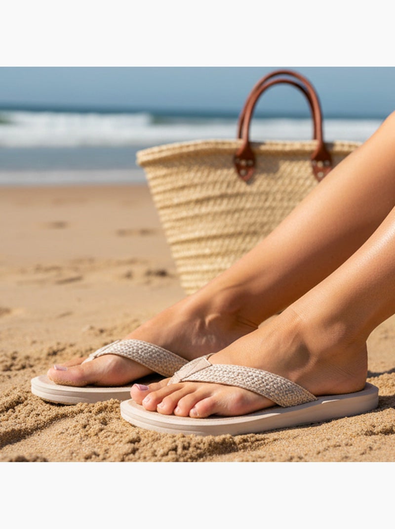 Infradito Sandali estivi da spiaggia, suola in Eva leggera e confortevole  Isotoner Beige - Kiabi