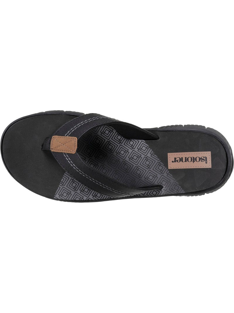 Infradito Sandali estivi da spiaggia, suola in Eva leggera e confortevole  Isotoner Nero Grigio - Kiabi