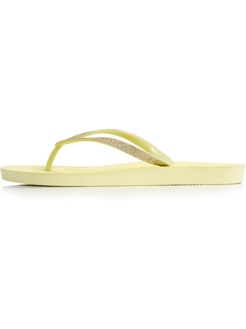 Infradito Soletta con tecnologia everywear, Tomaia glitterata, Comfort ottimale,  Isotoner Giallo - Kiabi