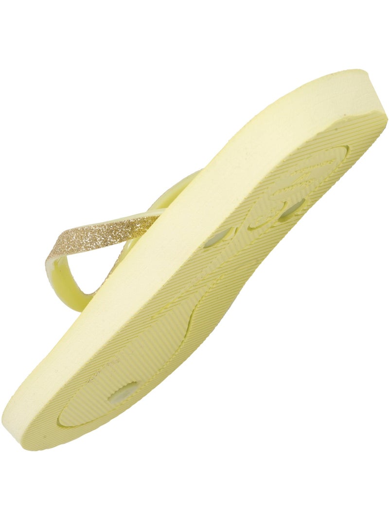 Infradito Soletta con tecnologia everywear, Tomaia glitterata, Comfort ottimale,  Isotoner Giallo - Kiabi