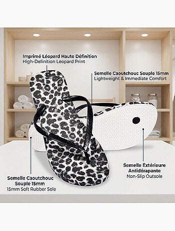Infradito Stampa Leopardo Gomma 2 Colori OZABI