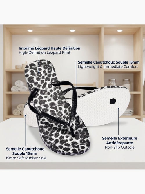 Infradito Stampa Leopardo Gomma 2 Colori OZABI - Kiabi