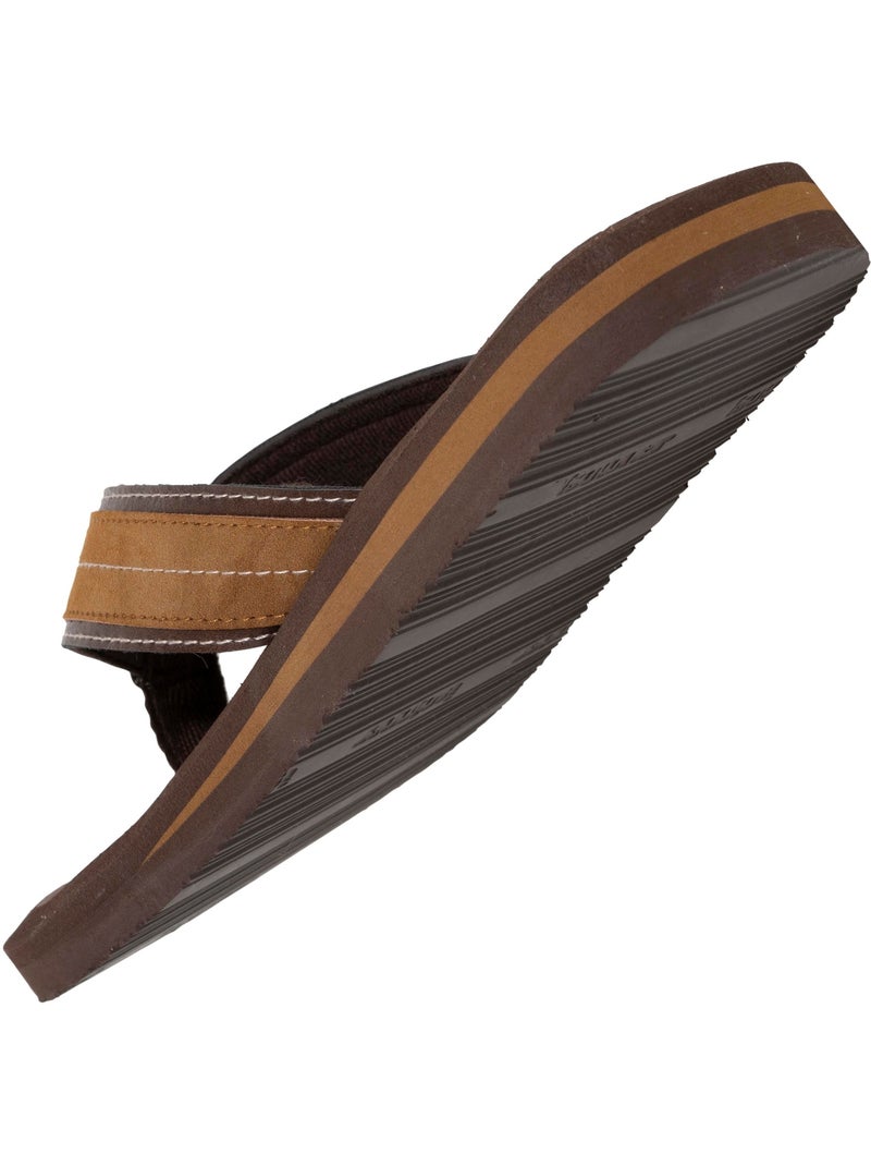 Infradito suola in materiale sintetico, punta confortevole, leggerezza per il comfort Marrone cioccolato - Kiabi