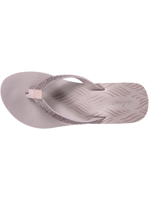 Infradito suola sintetica, tomaia con perline, tacco a zeppa di 4 cm  Isotoner - Kiabi