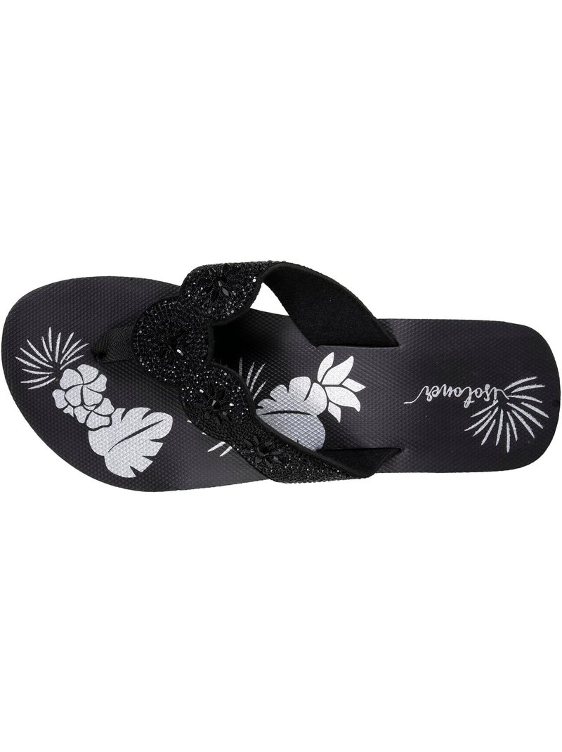 Infradito Tacco di 4 cm, suola comoda e leggera, sandalo da spiaggia, sandalo da  Isotoner Nero Argentato - Kiabi