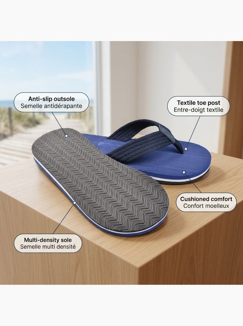 Infradito Uomo Comfort Multi-Densità Suola Spessa Antiscivolo OZABI Blu - Kiabi
