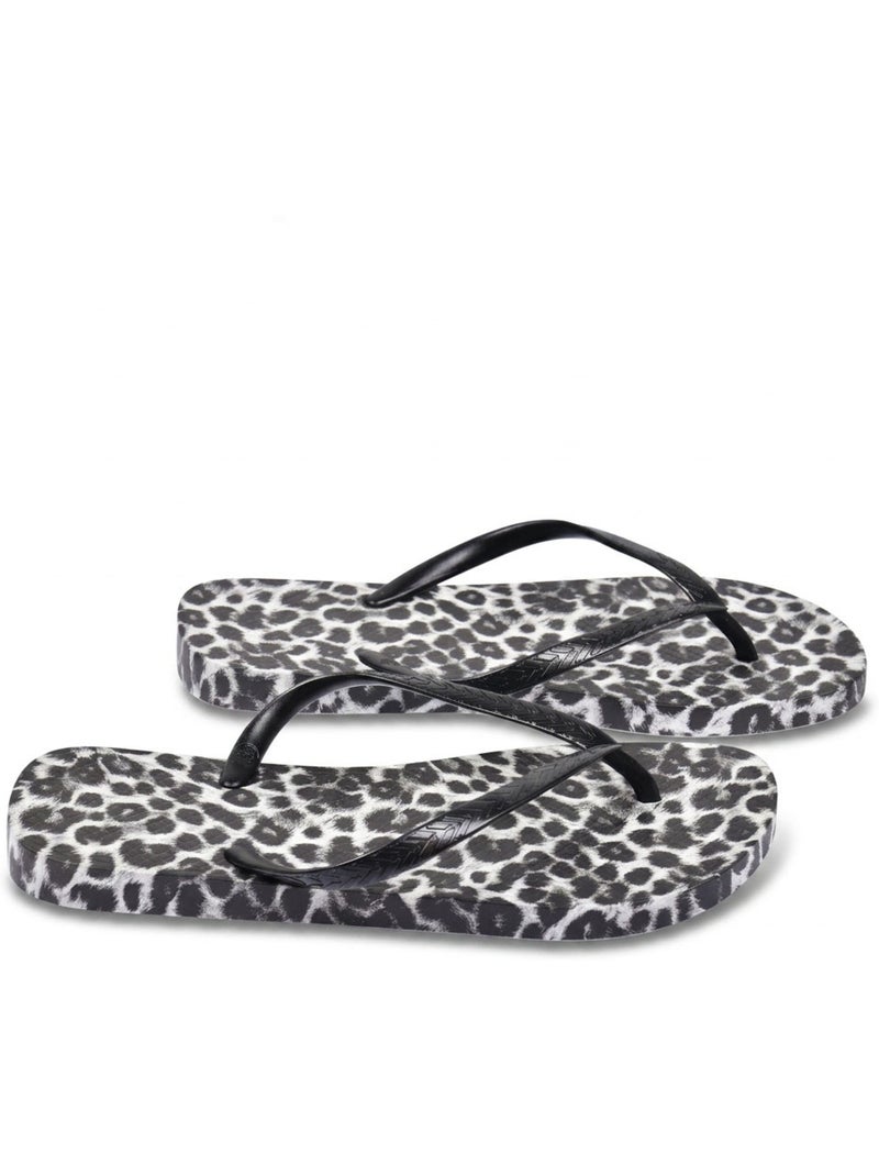 Infradito Uomo Stampa Leopardo Gomma OZABI Grigio - Kiabi