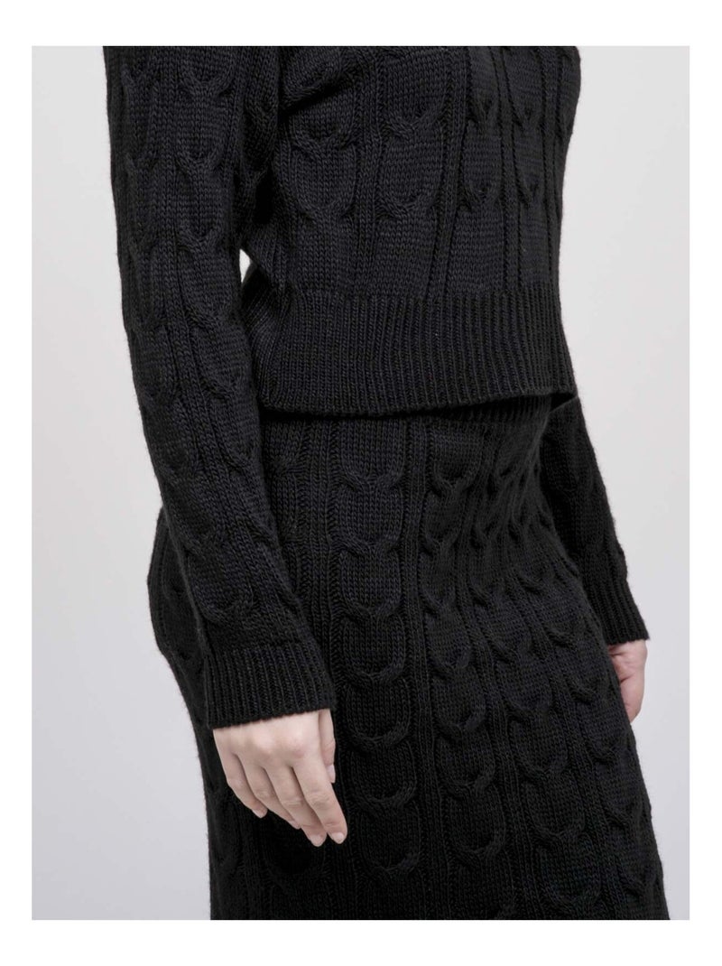 Insieme in maglia pull + gonna XALABA Nero - Kiabi