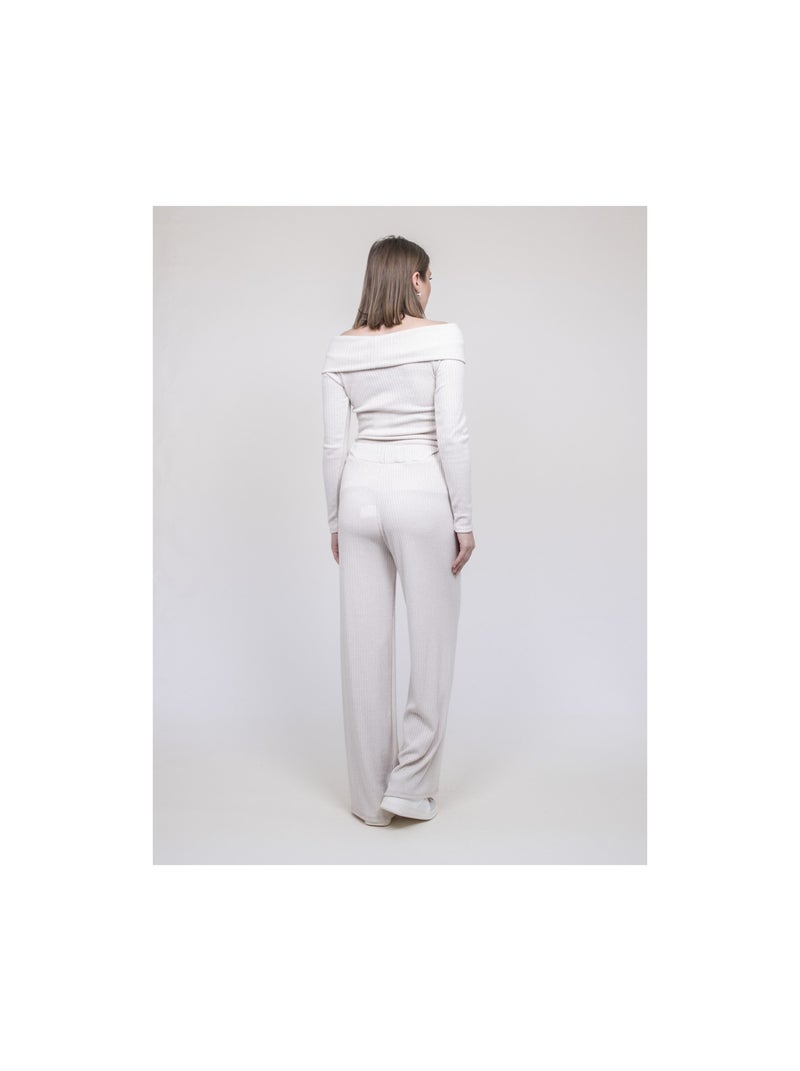 Insieme pantalone a costine ECHALA Ecru - Kiabi