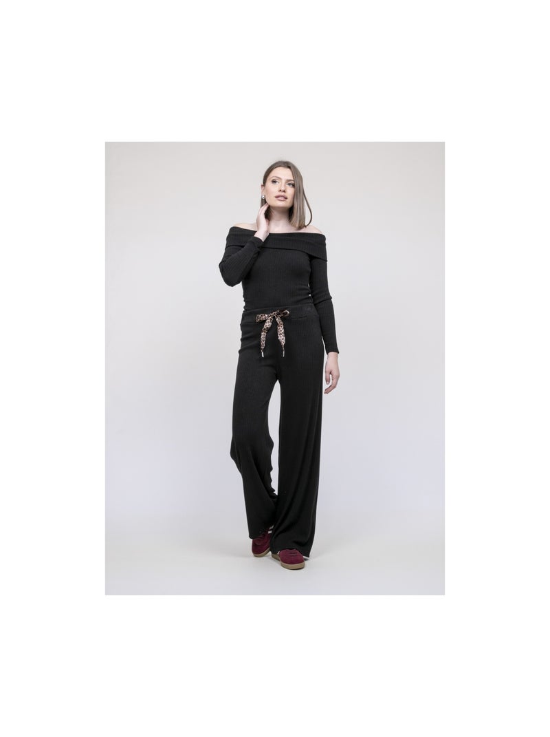 Insieme pantalone a costine ECHALA Nero - Kiabi
